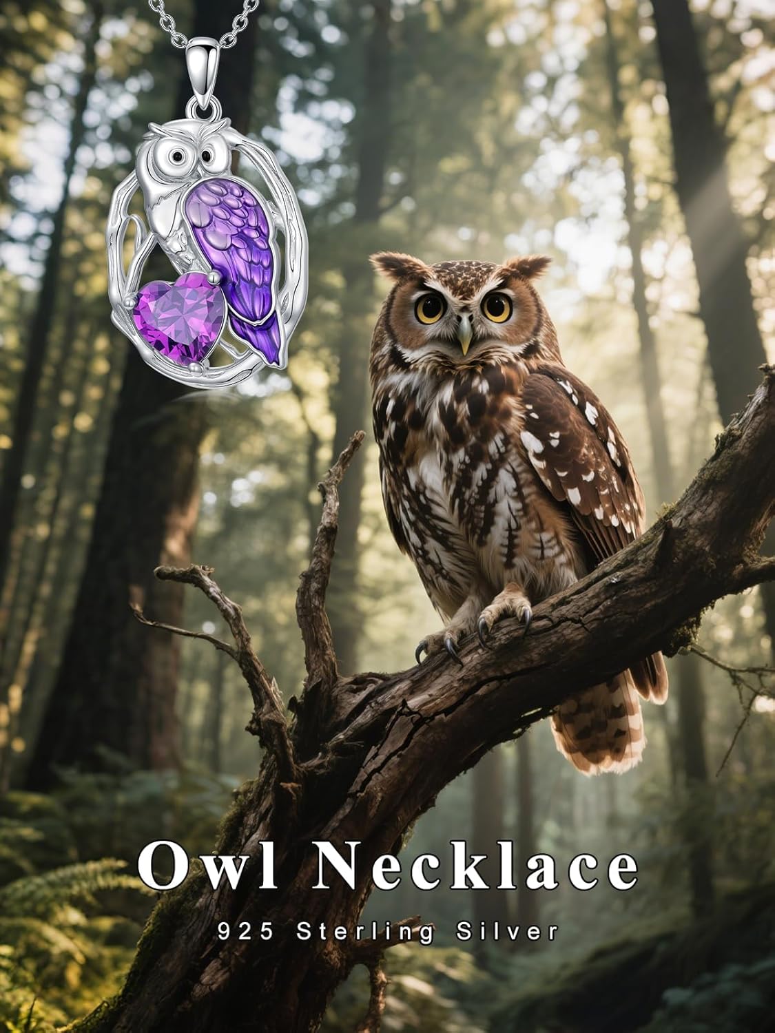 Midari Christmas Gift Bird Necklaces 925 Sterling Silver Colorful Hummingbird/Peacock/Owl/Blue Jay/Cardinal Pendant Nature Animal Jewelry Xmas Jewelry Gifts for Women Mom Stocking Stuffers - Image 5