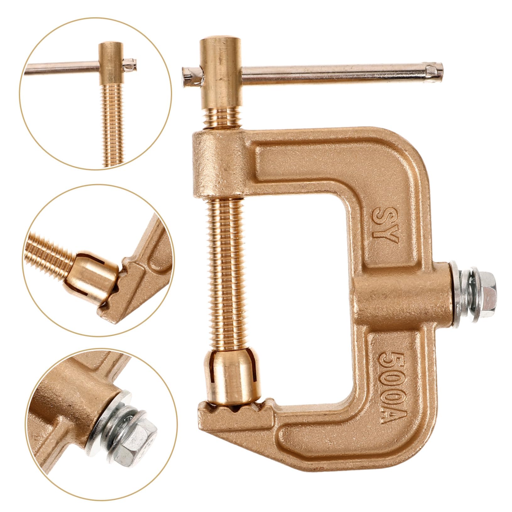 Lurrose 4 Pezzi Welding Ground Bramp saldatura regolabile pinze a pinza MORSETTO saldatrice morsetti per saldatore FORNICA DI WELD rame