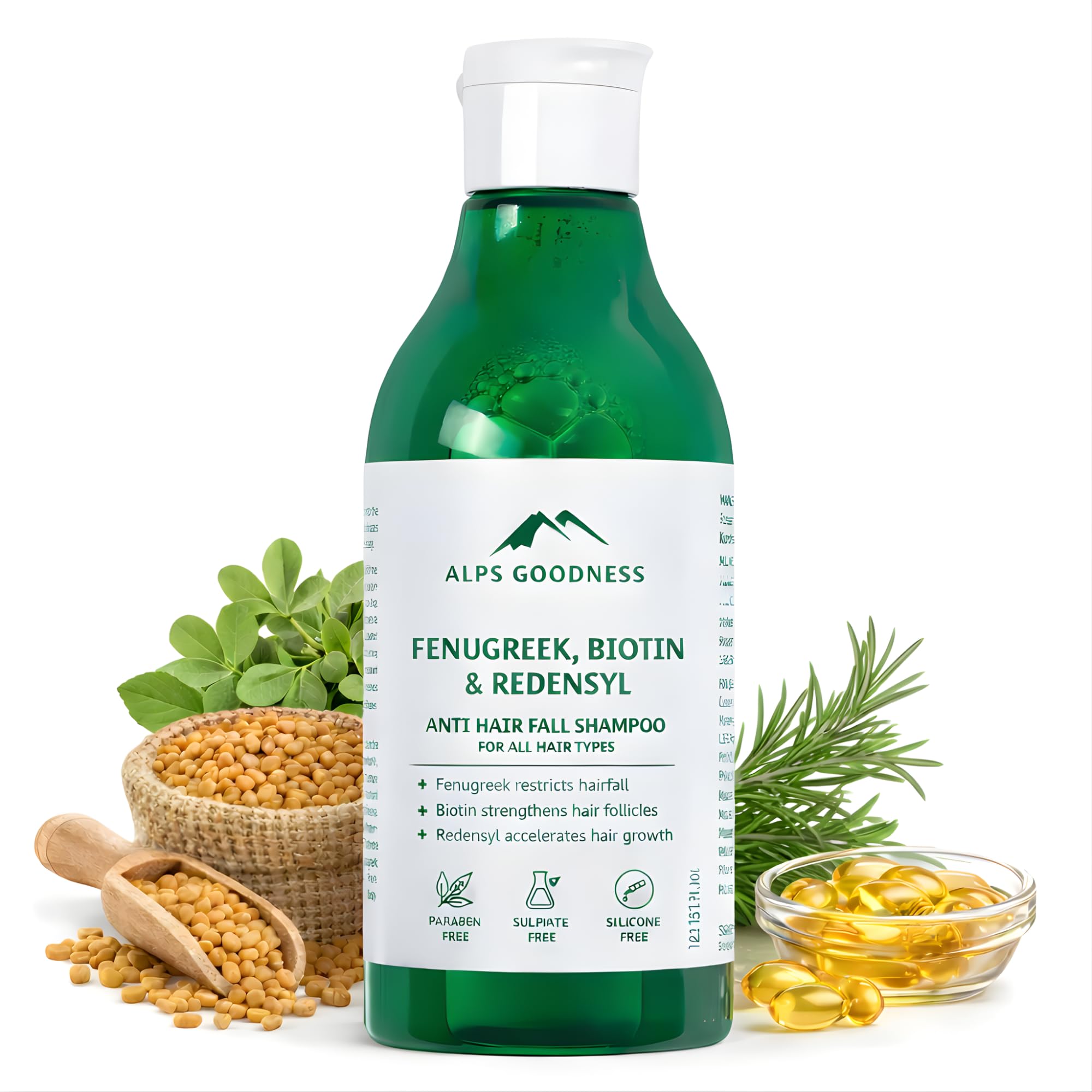 Alps Goodness Hair Fall Control Shampoo with Fenugreek, Biotin & Redensyl
