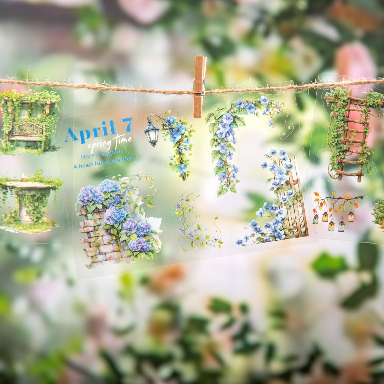 TIAMECH Forgotten Corner Garden Lamp Sticker Book