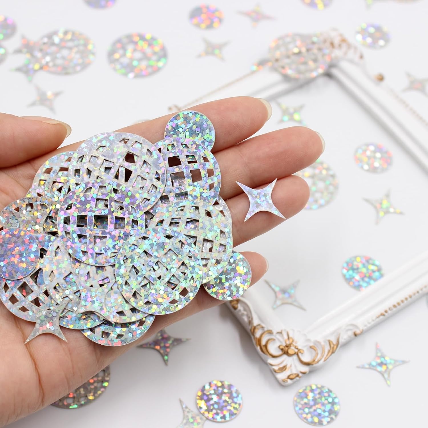 Disco Ball Confetti, Glitter Disco Party Decorations, 230PCS Disco Confetti for Disco Themed Party Decorations
