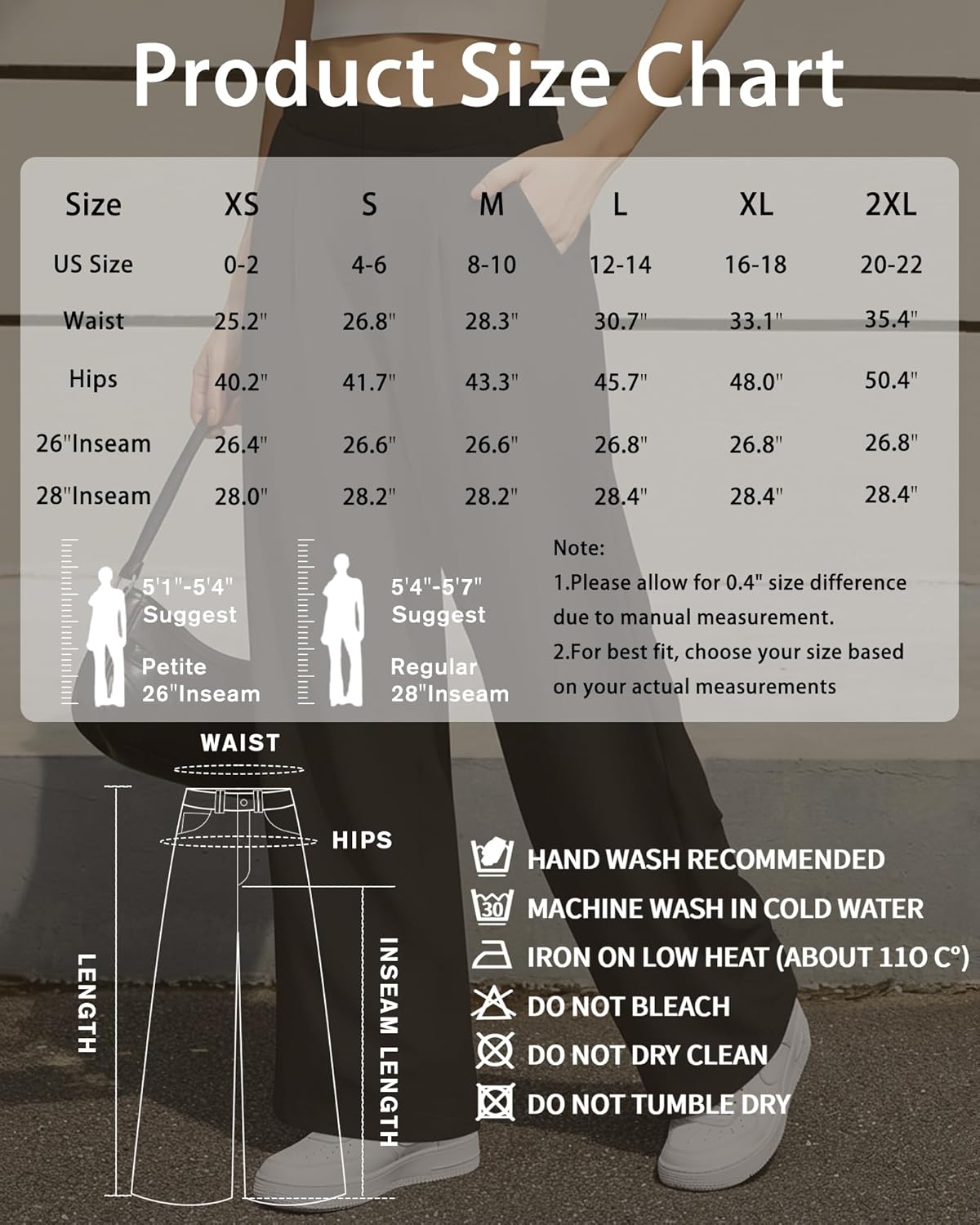 MANGOPOP Wide Leg Pants Woman High Waisted Stretchy Work Pants Waffle Knit Slacks Trousers for Business Casual