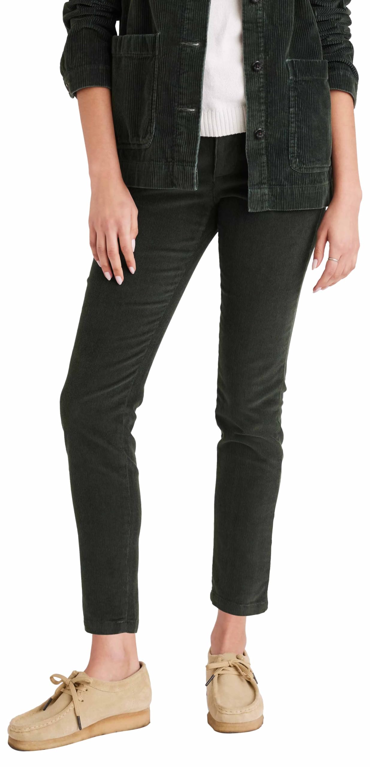 DOCKERS Women's Weekend Chino Skinny Casual Chinos, Deep Forest,