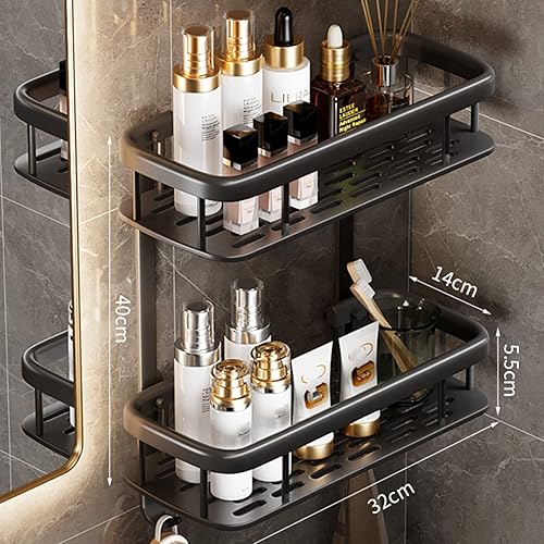 Vista 11 de Estante de ducha, estante de esquina de baño, cesta de ducha, estante de ducha, estante de baño, estantes de baño, estante de ducha montado