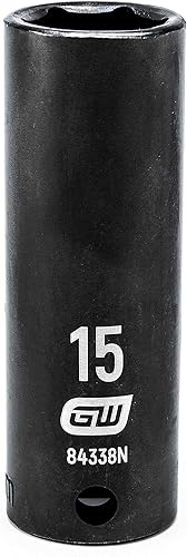 GEARWRENCH Enchufe métrico de impacto profundo de 38" 0.591 in, 6 puntos - 84338N