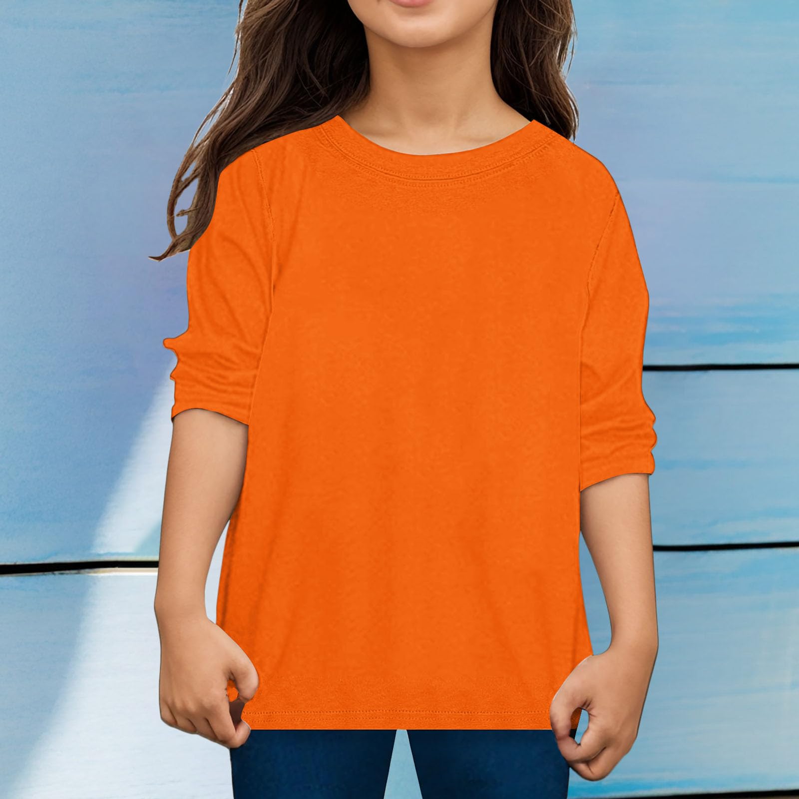 Langarmshirt Mädchen Tops Jungen Hemd Kleinkind Jungen Mädchen Langarm Solide Prints T Shirt Tops