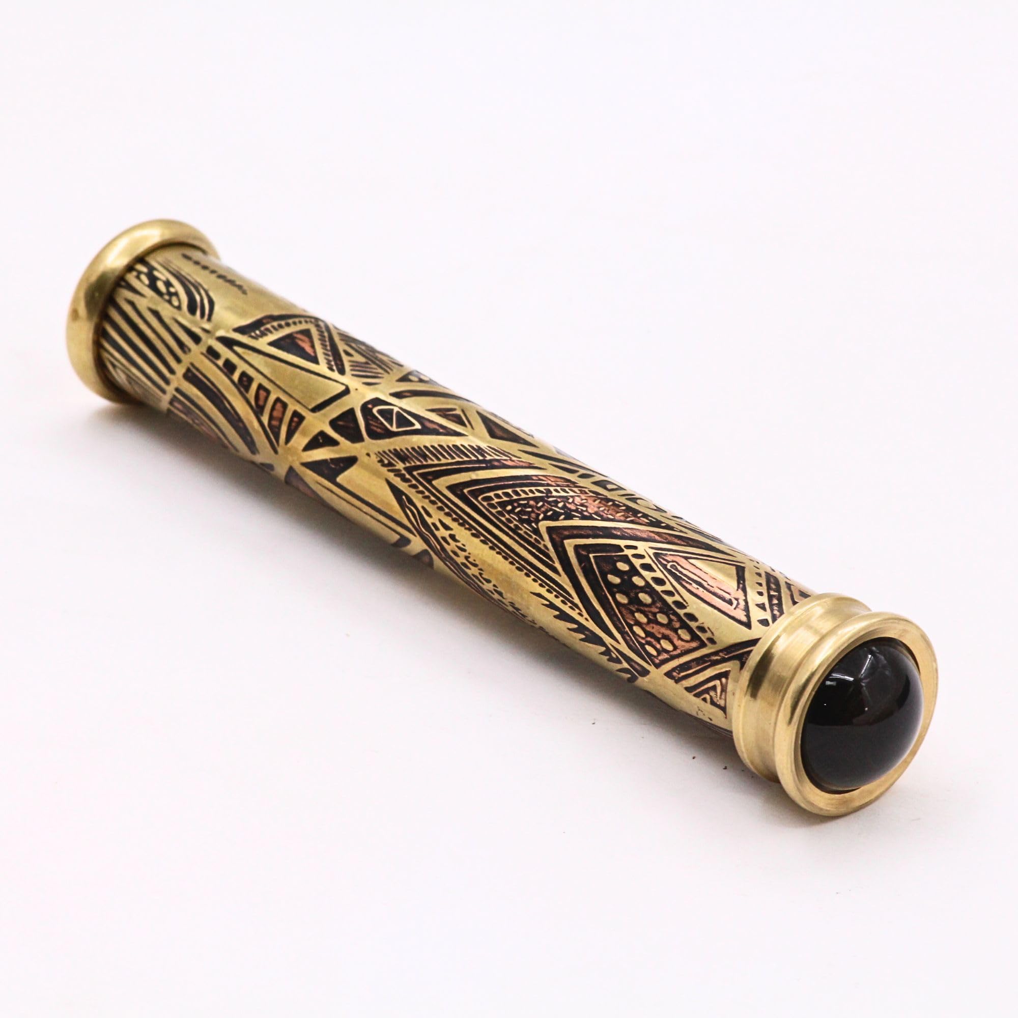 Handgefertigtes Teleidoskop aus Messing, Vintage-Look, Kaleidoskop mit Holzständer, nautisches Dekor zum Verschenken, antikes Finish, Geschenk für Ehemann, Abschluss, Ruhestand, Weihnachten