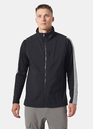 Helly Hansen Paramount Softshell Vest - Men's Fleece Lined, Breathable, Water & Wind Resistant, Lightweight Hiking Outerwear