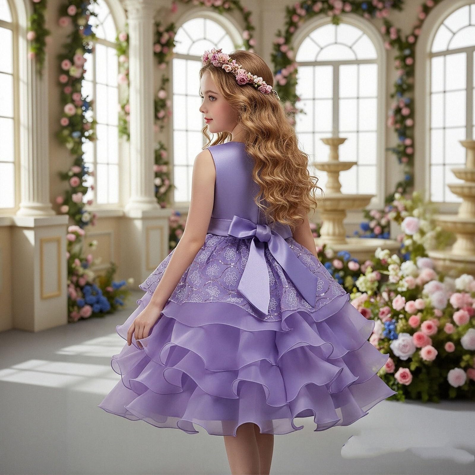 Vestido tutú para niñas, vestido de fiesta de princesa, para niños