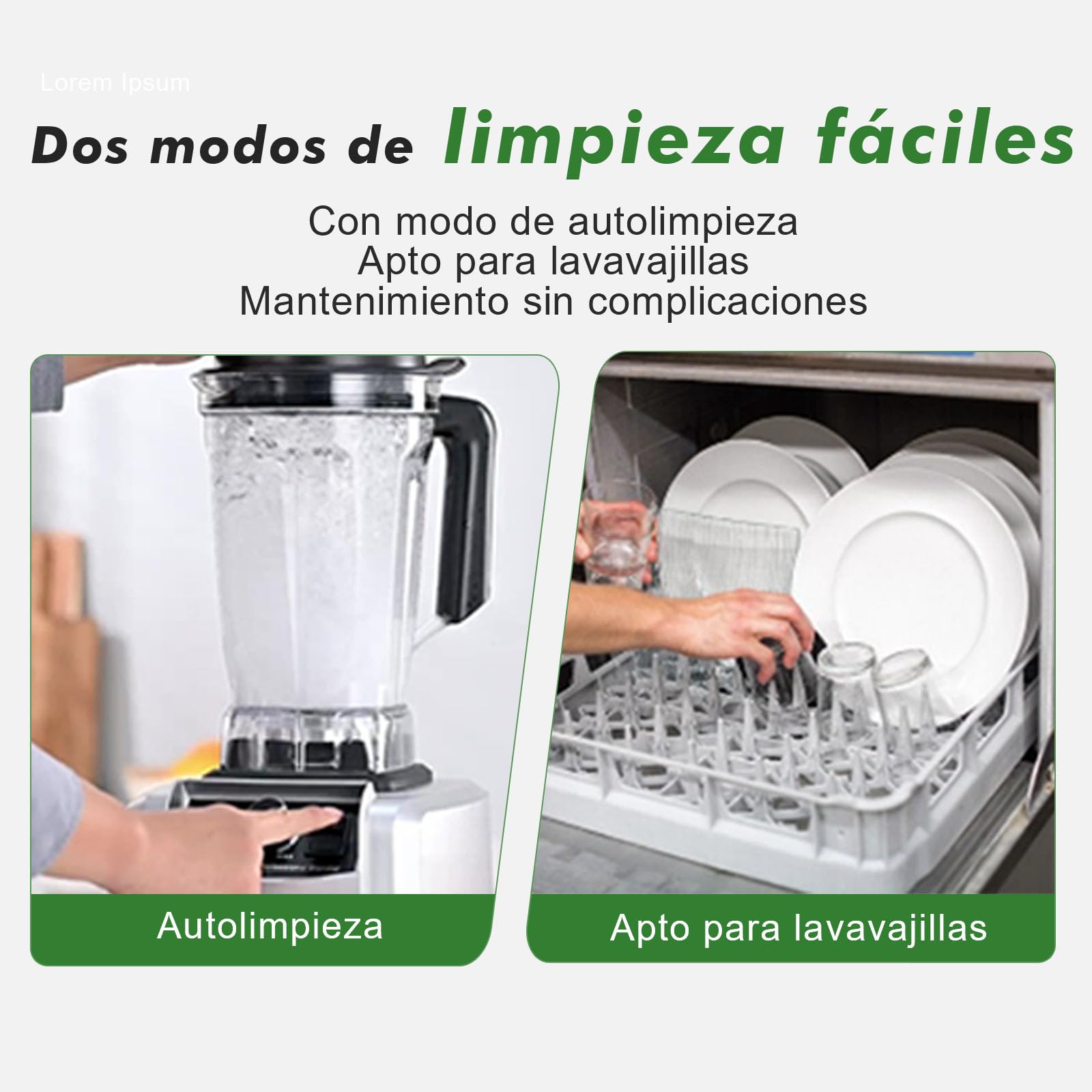 Kitchen in the box Batidora de Vaso,Licuadora Profesional 2L,1500W,8 Cuchillas de Acero Inoxidable,Licúa Batidos Rápidamente,Licuadoras para Zumos y Batidos sin BPA(Negra)