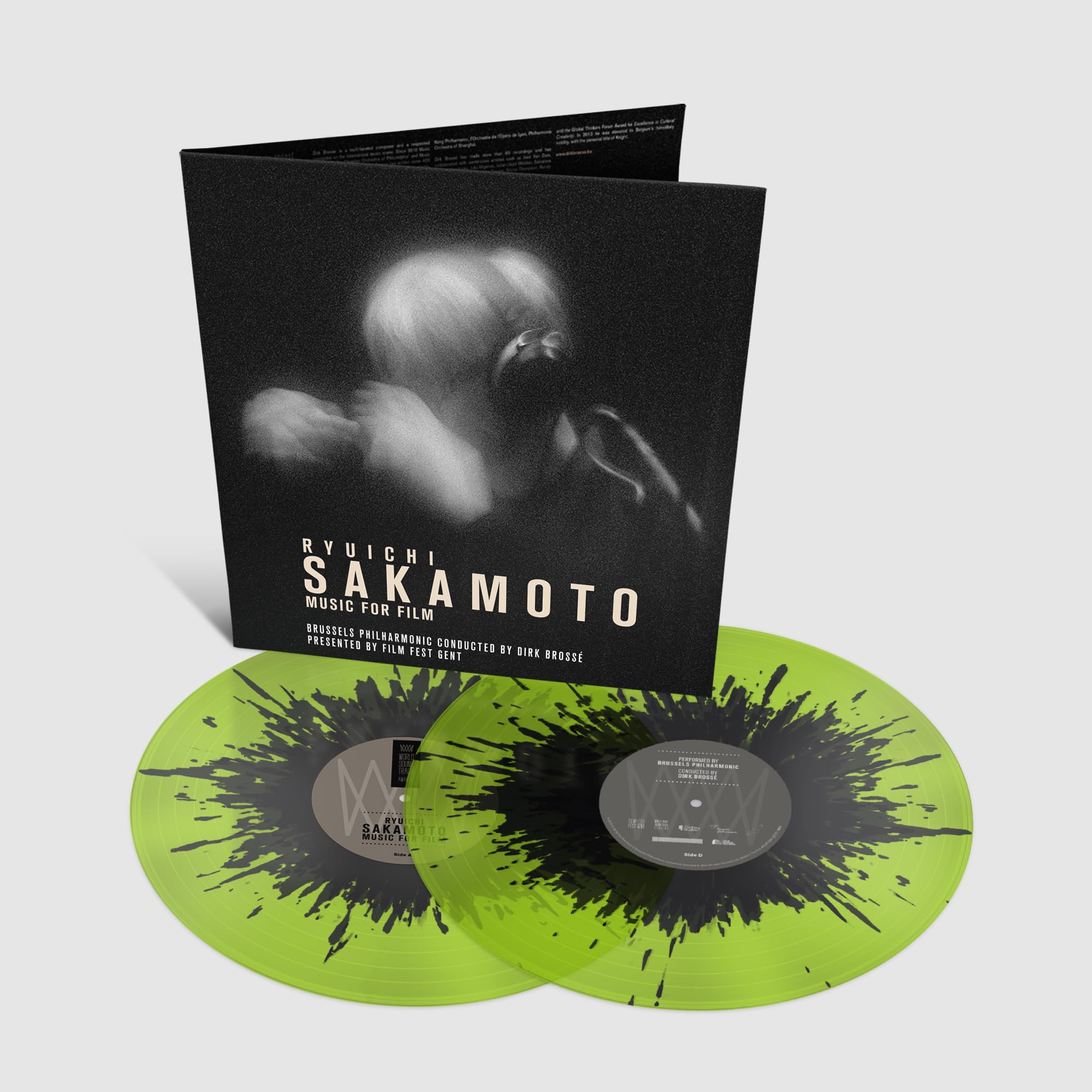 music for film (lime green/black splatter