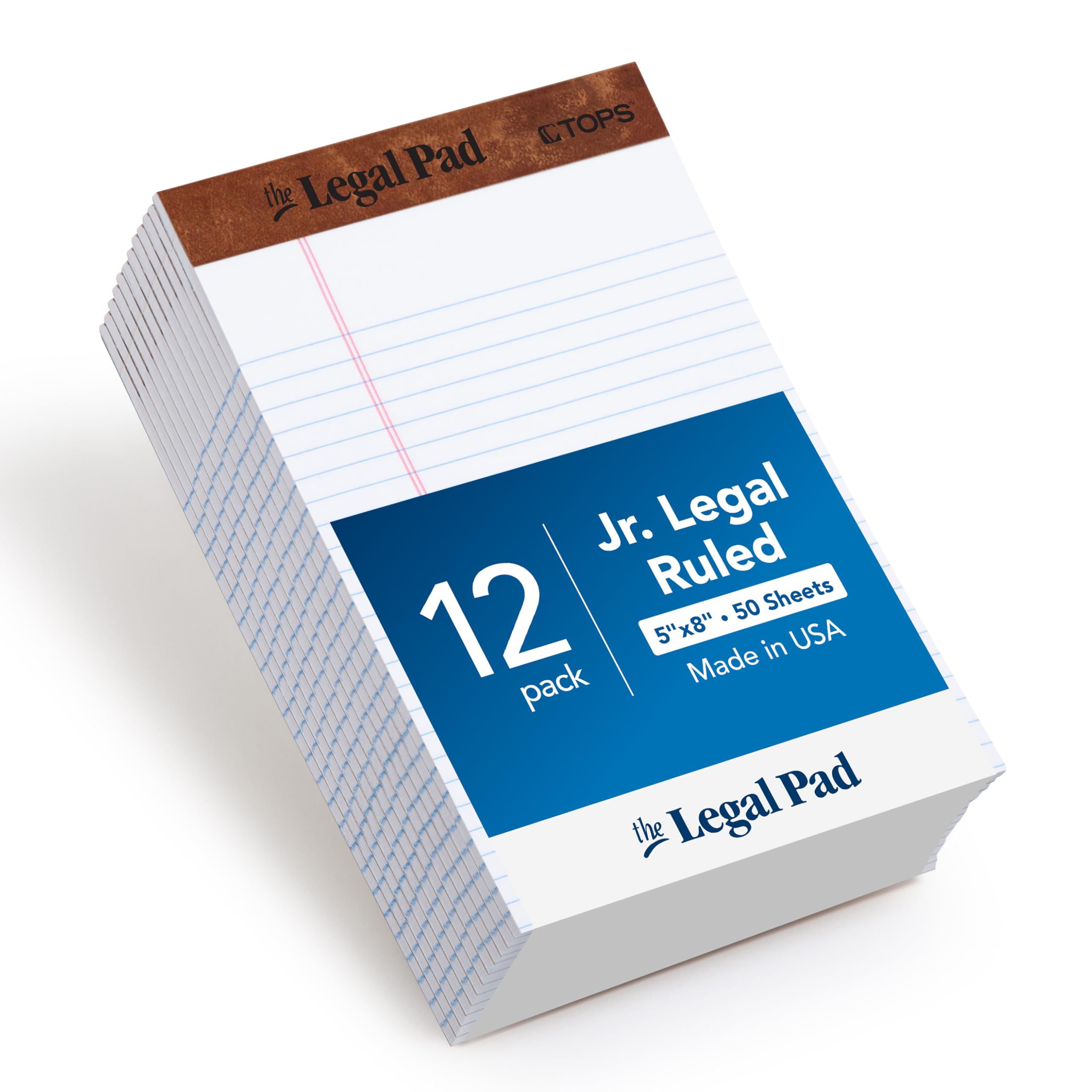 TOPS 5 x 8 Legal Pads 12 Pack The Legal Pad Brand Narrow Ruled White Paper 50 Sheets