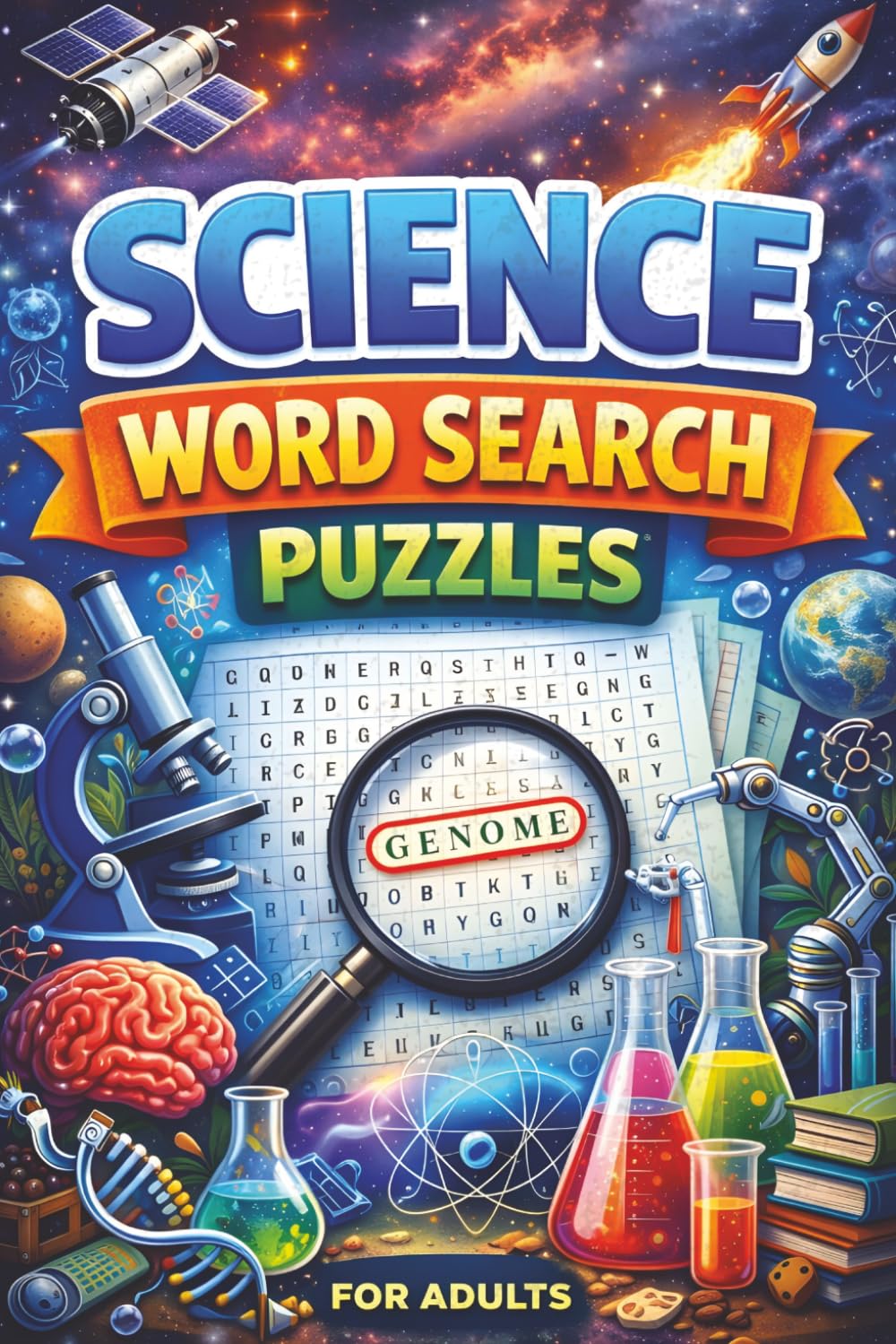 Science Word Search for Adults: Word Search Puzzle with Easy to Read Print about Science including Biology, Chemistry, Physics, and Many More. 6x9 ... Gift for Vacations, Holidays, Free Times