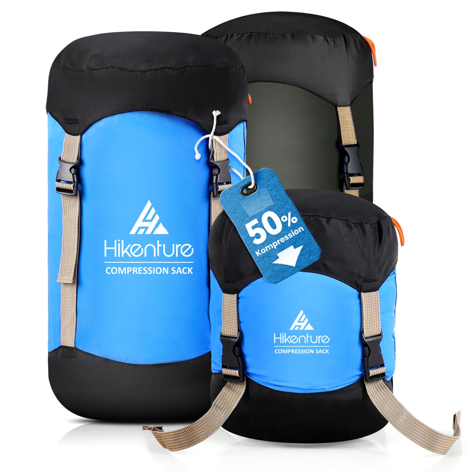 HIKENTURE Worek kompresyjny 10L/14L/20L/30L, 50% więcej miejsca do przechowywania Wodoodporny i ultralekki torba do przechowywania na kemping, do śpiwora.
