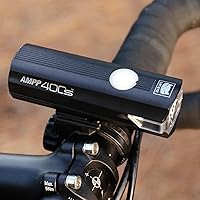 Vista 2 de CATEYE AMPP & ViZ - Kit combinado de luces para bicicleta recargables USB – IPX4 impermeable de alto lumen AMPP Opticube™ LED y luz de seguridad