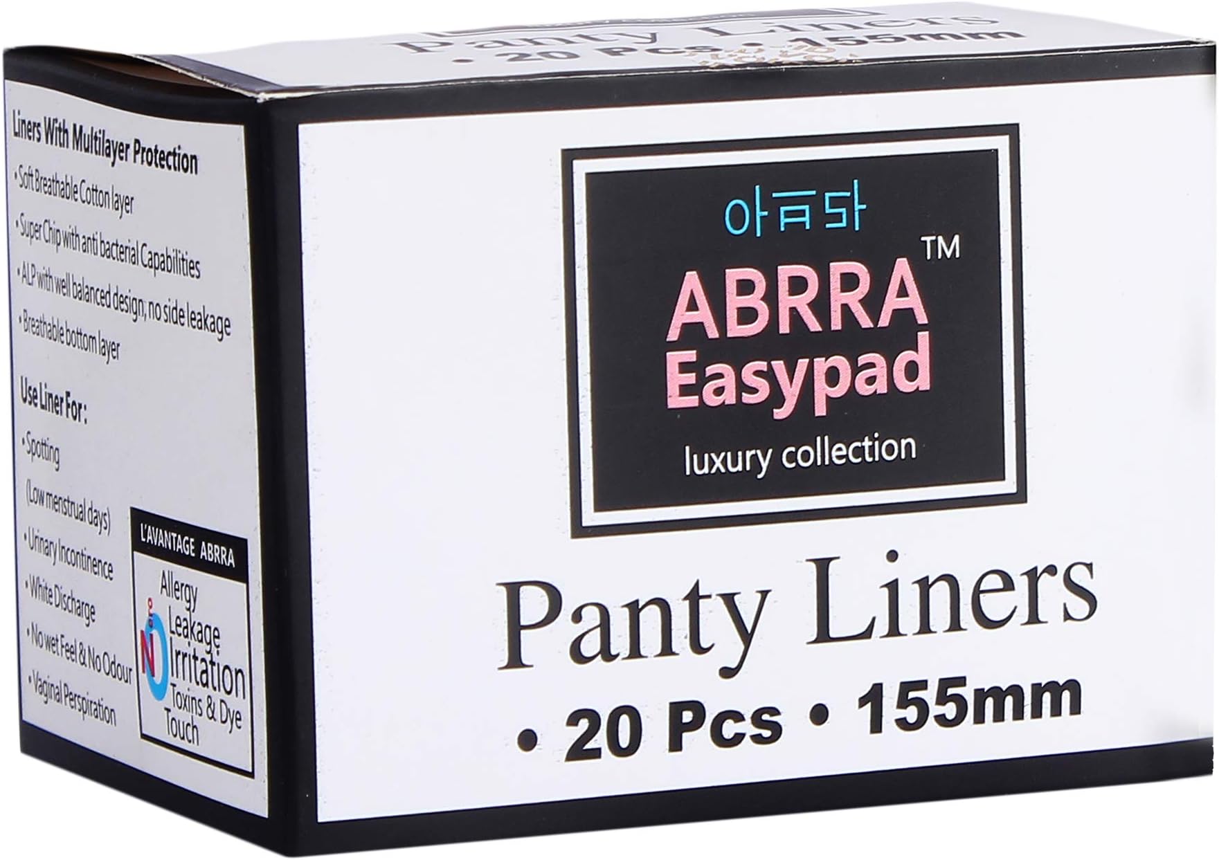 Abrra Easypad Panty Liners (Panty Liners 155MM, 100)