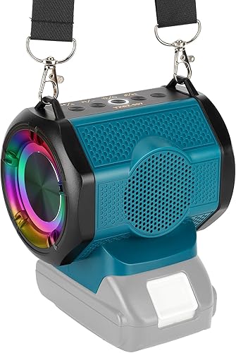 Miniatura 1 de YEX-BUR Altavoz inalámbrico portátil para Makita batería de 18 V inalámbrico ligero altavoz al aire libre pequeño para lugares de trabajo viaje