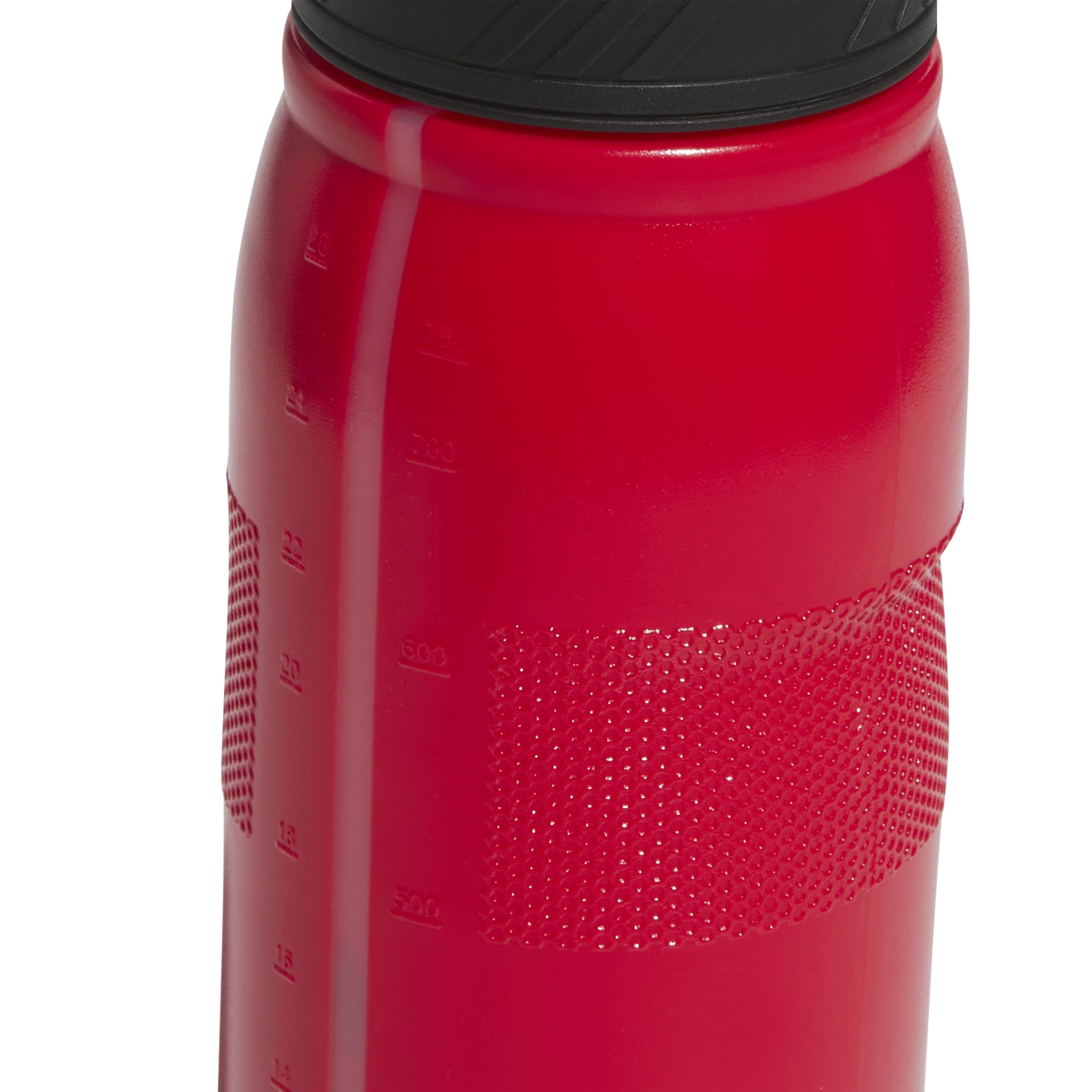 adidas Botella de agua deportiva de plástico recargable para estadio de 750 ml, color rojo escarlata/negro/negro, 25.4 onzas