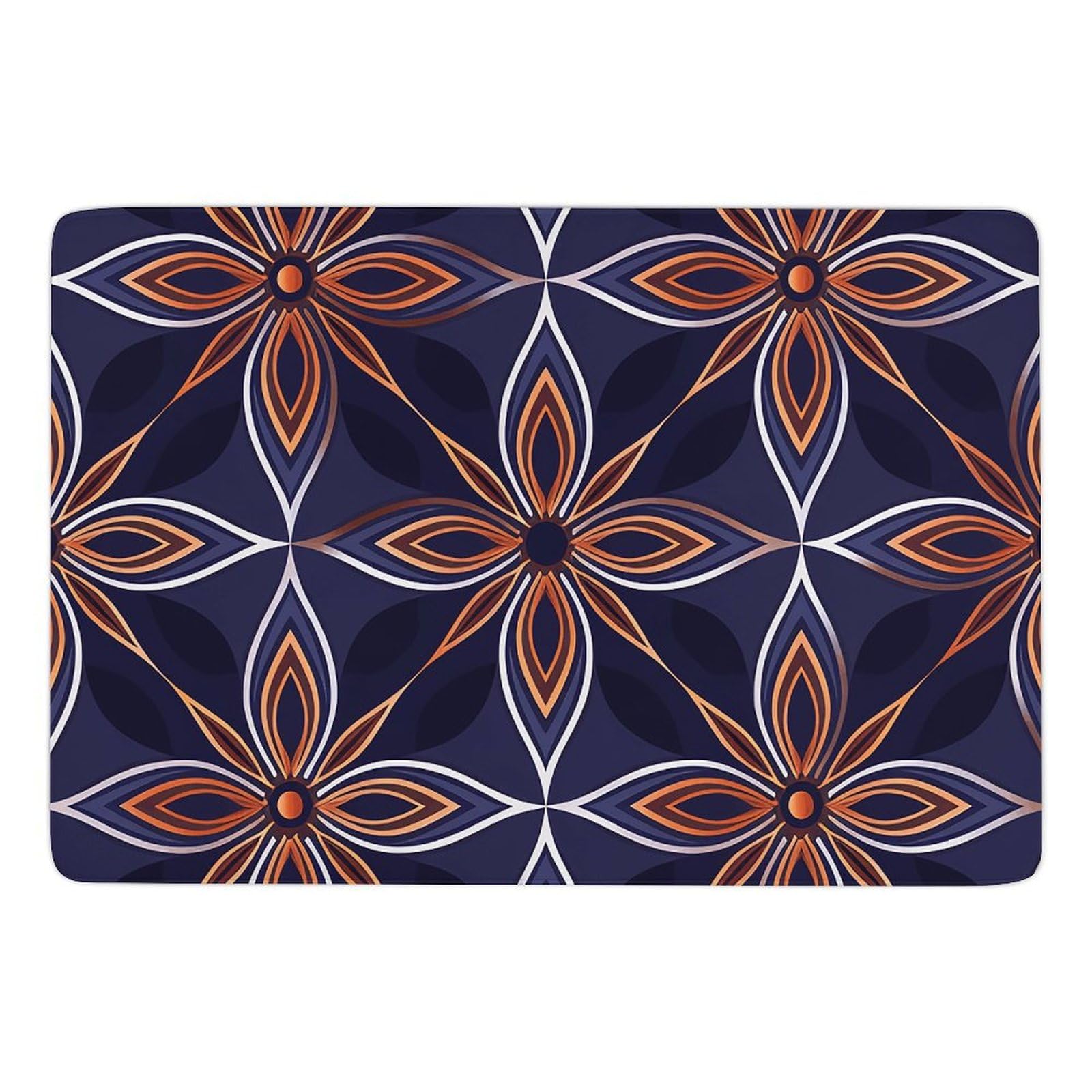 Grand tapis de salon bleu foncé pour un intérieur cosy et lavable