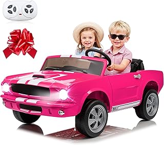 Ride On Car for Kids, 24V 2 Seater Licensed Shelby Cobra Ride On Toy W/Parent Remote, Soft Start, 4 Spring Suspension, Bluetooth, Music, Kids Electric Vehicle for Boys Girls