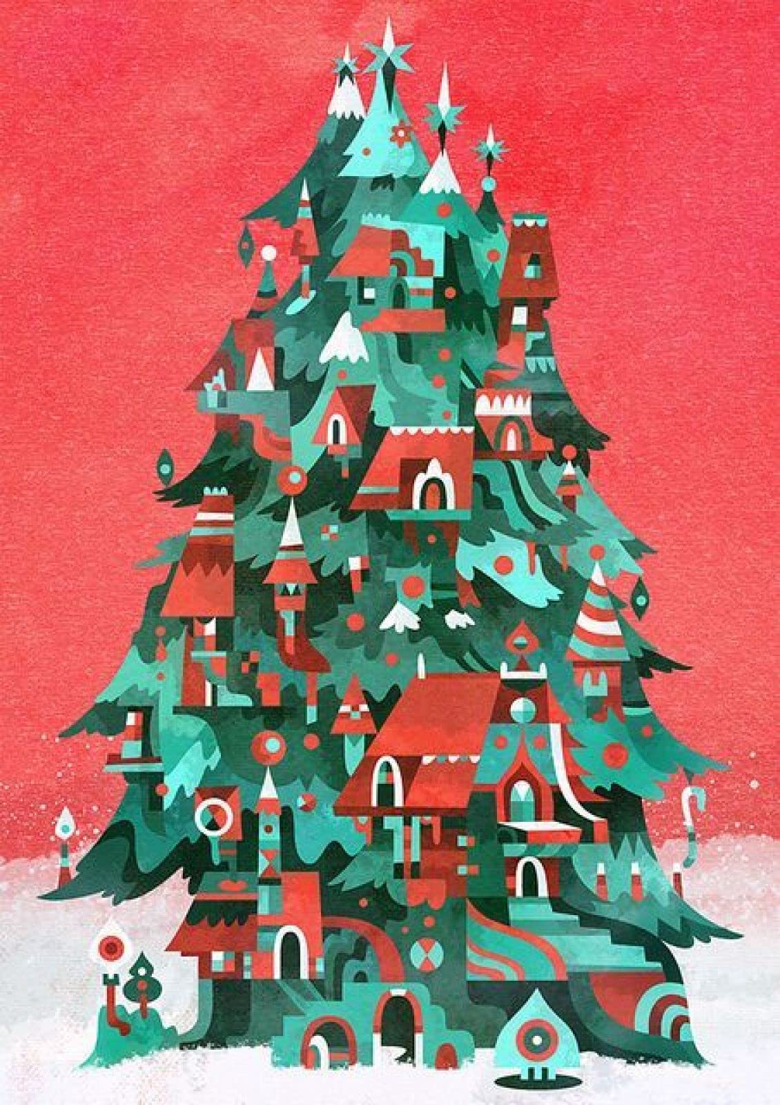 Broderie diamant arbre de Noël 5D pour sublimer votre salon