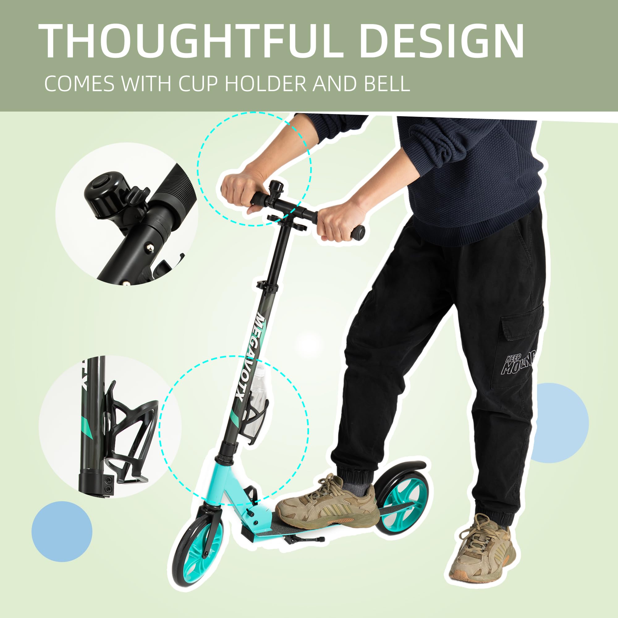 Patinete plegable para niños con ruedas resistentes de 8 pulgadas, scooters para niños, adolescentes, adultos a partir de 8 años, manubrio ajustable, regalo para niños y niñas, capacidad de 3