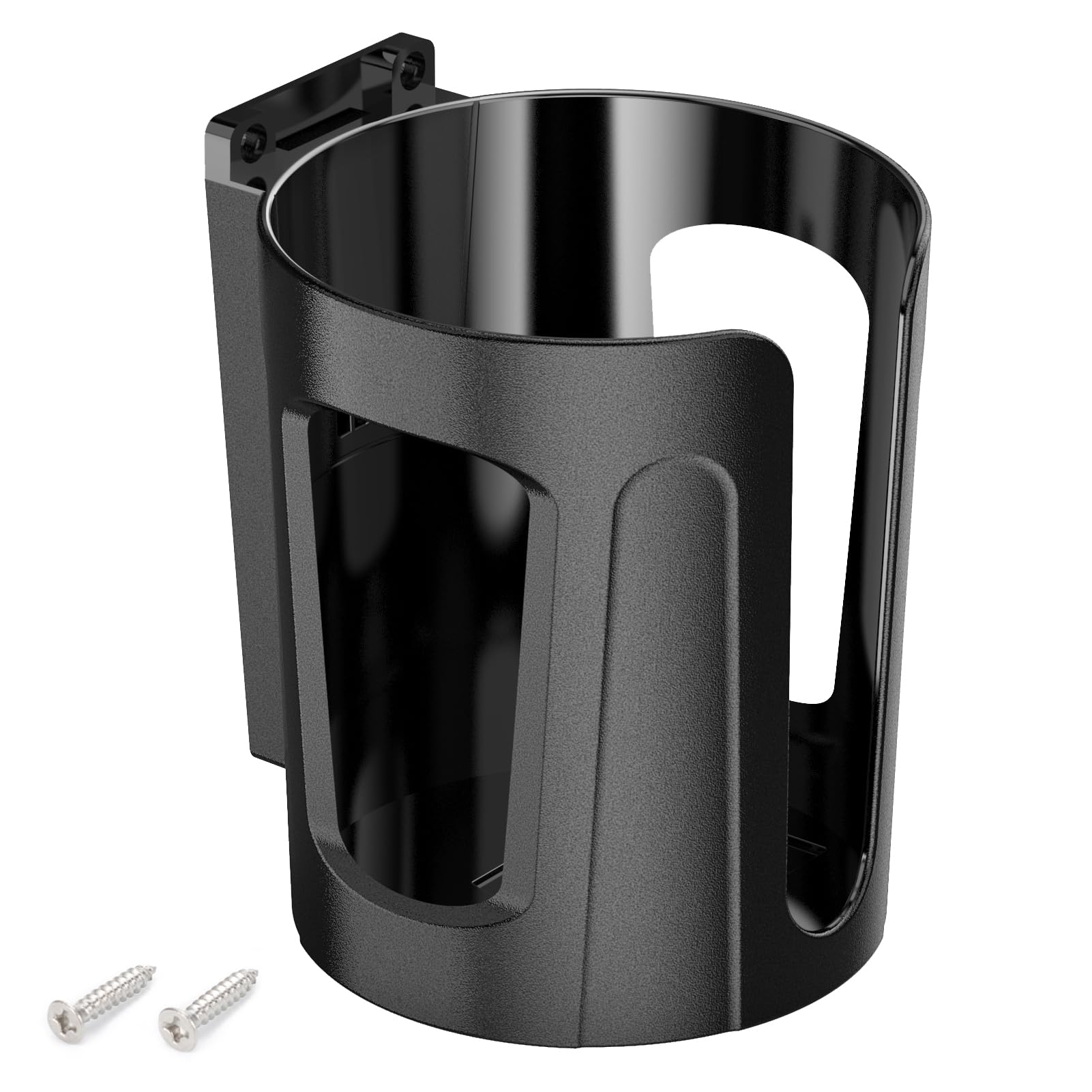 Large Universal Cup Holder Wall Mount, Heavy Duty Plastic Drink Holder for Boat, Car, Truck, RV, UTV, Tractor – Vertical/Horizontal Mount, Fits Most