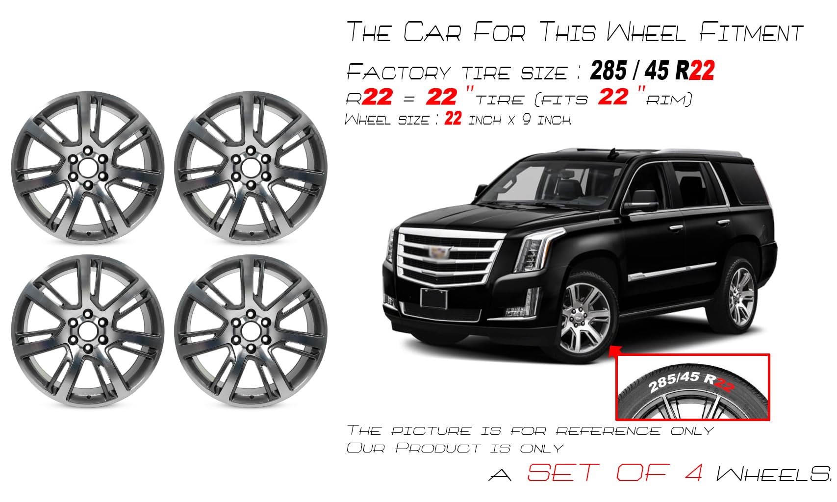 Amazon.com: For Cadillac Escalade ESV OEM Design Wheel 22