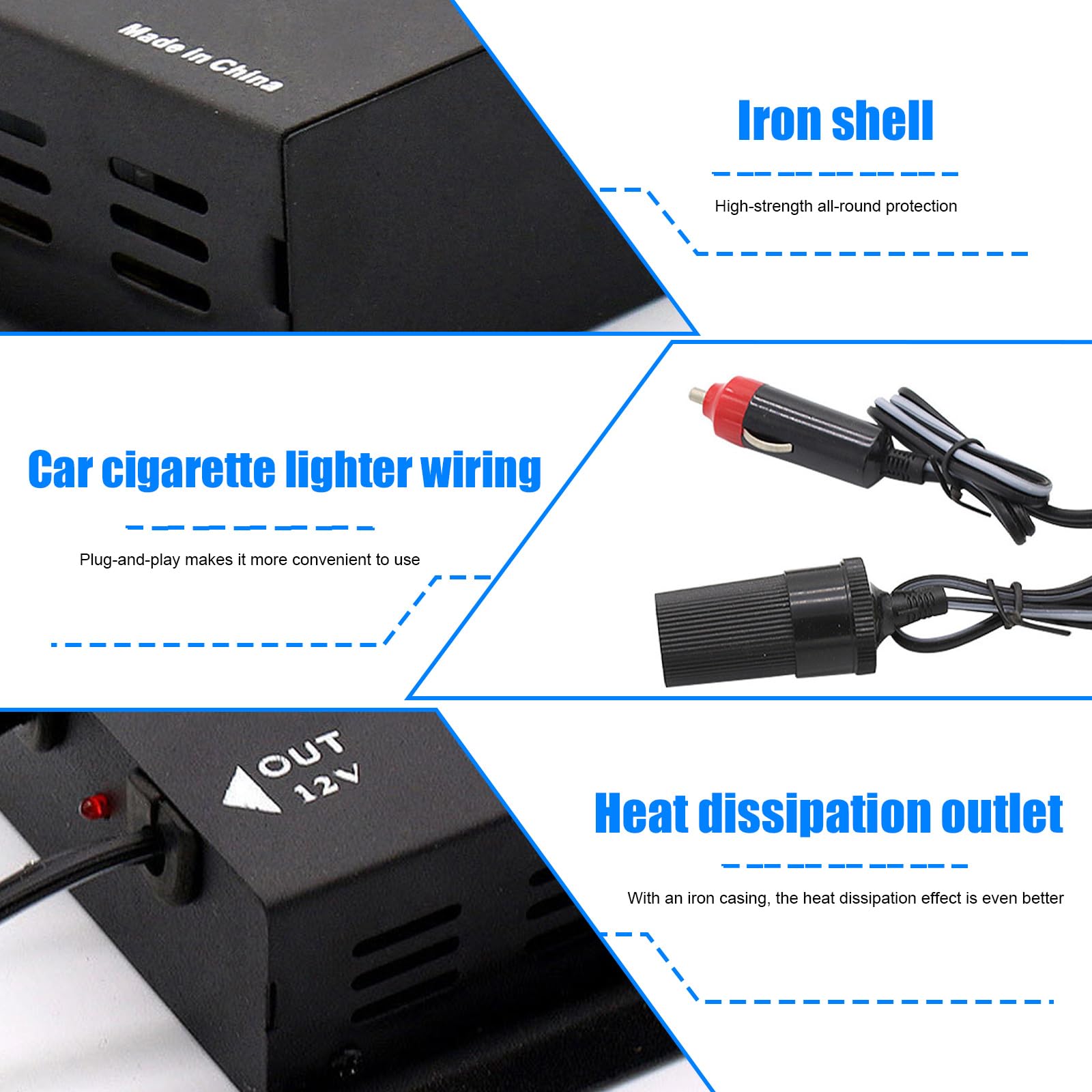 Abwärtsstromversorgungs Stromrichter 24V Auf 12V Auto Konverter, Power Converter, 20A Auto Spannungsreduzierer Netzteil Konverter, AbwTstransformator 24V Bis 12V Zigarettenanzünder Typ für Car LKW