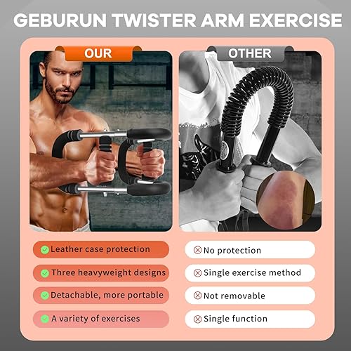 Miniatura 10 de Twister Arm Trainer, 20-120 lb Adjustable Chest Workout Equipment, Gifts for Men Women, Forearm Strengthener Arm Exercise Equipment Ideas Gifts for