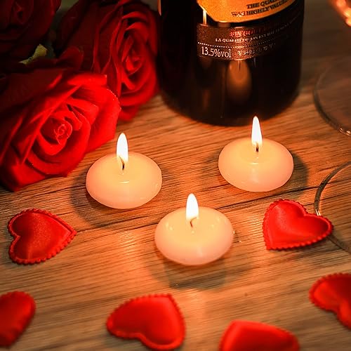 Miniatura 3 de 40 centros de mesa de velas flotantes, velas flotantes sin perfume de 1.5 pulgadas, decoración pequeña, jarrones de velas flotantes para el día de