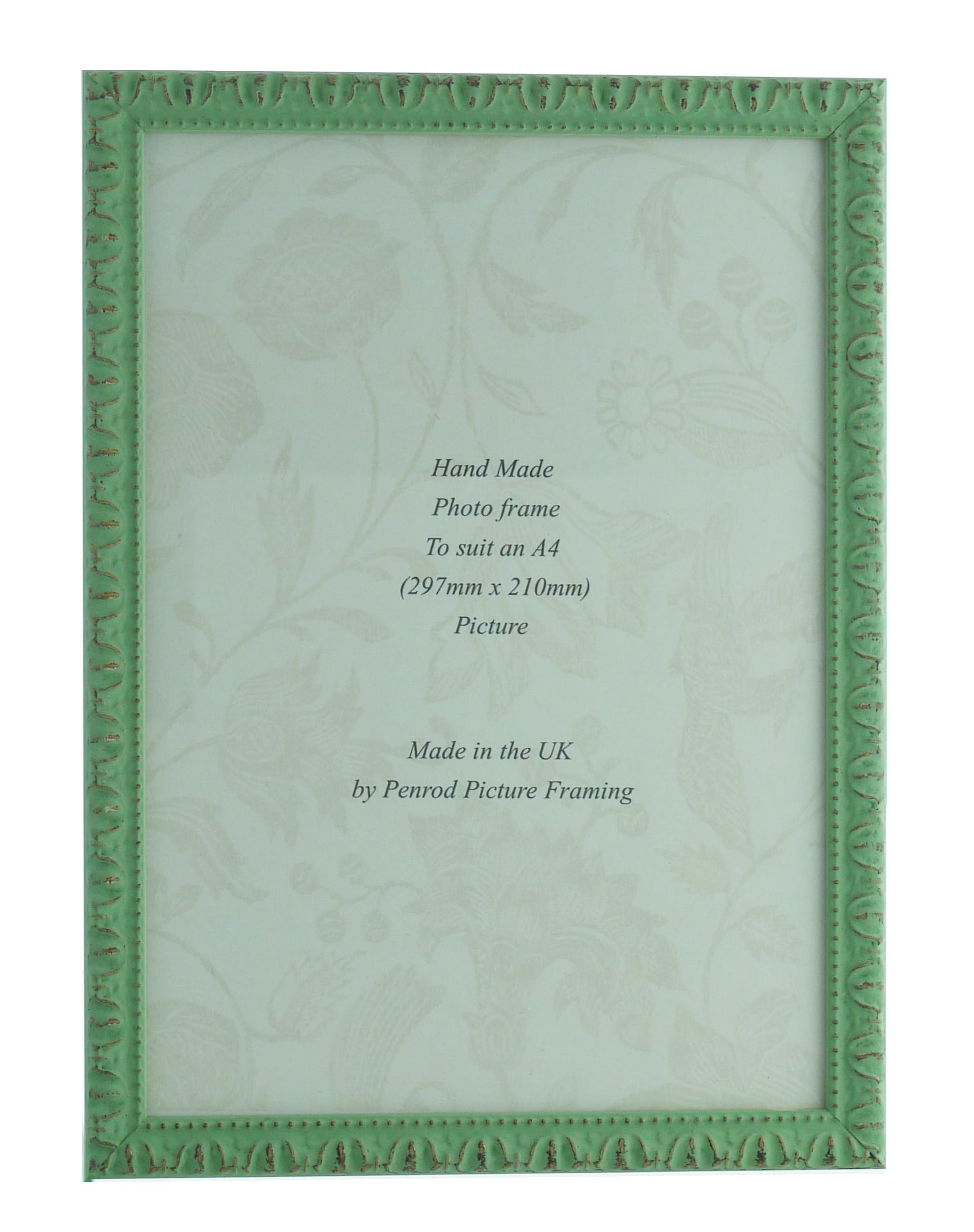 Giselle Vintage ornate hand made Mint Green 12 x 10 inch photo frame. Real Glass Glazed. (Green - 306 x 254mm)