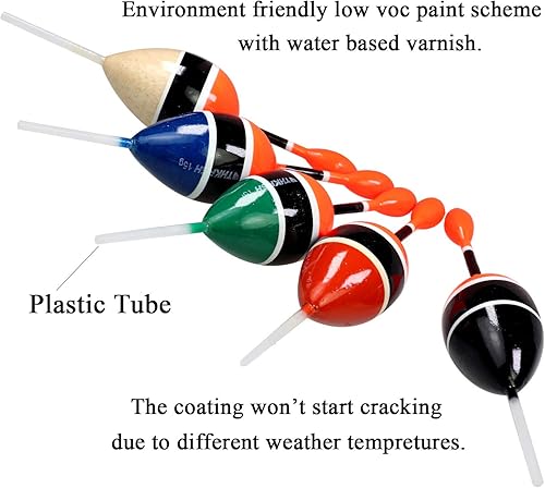 Miniatura 5 de THKFISH Flotadores de pesca Bobbers Slide Floats Balsa Fishing Bobber Slip Bobbers para Crappie Panfish Trucha Bass (1/2 oz 2 x 5.28 pulgadas) (1/6