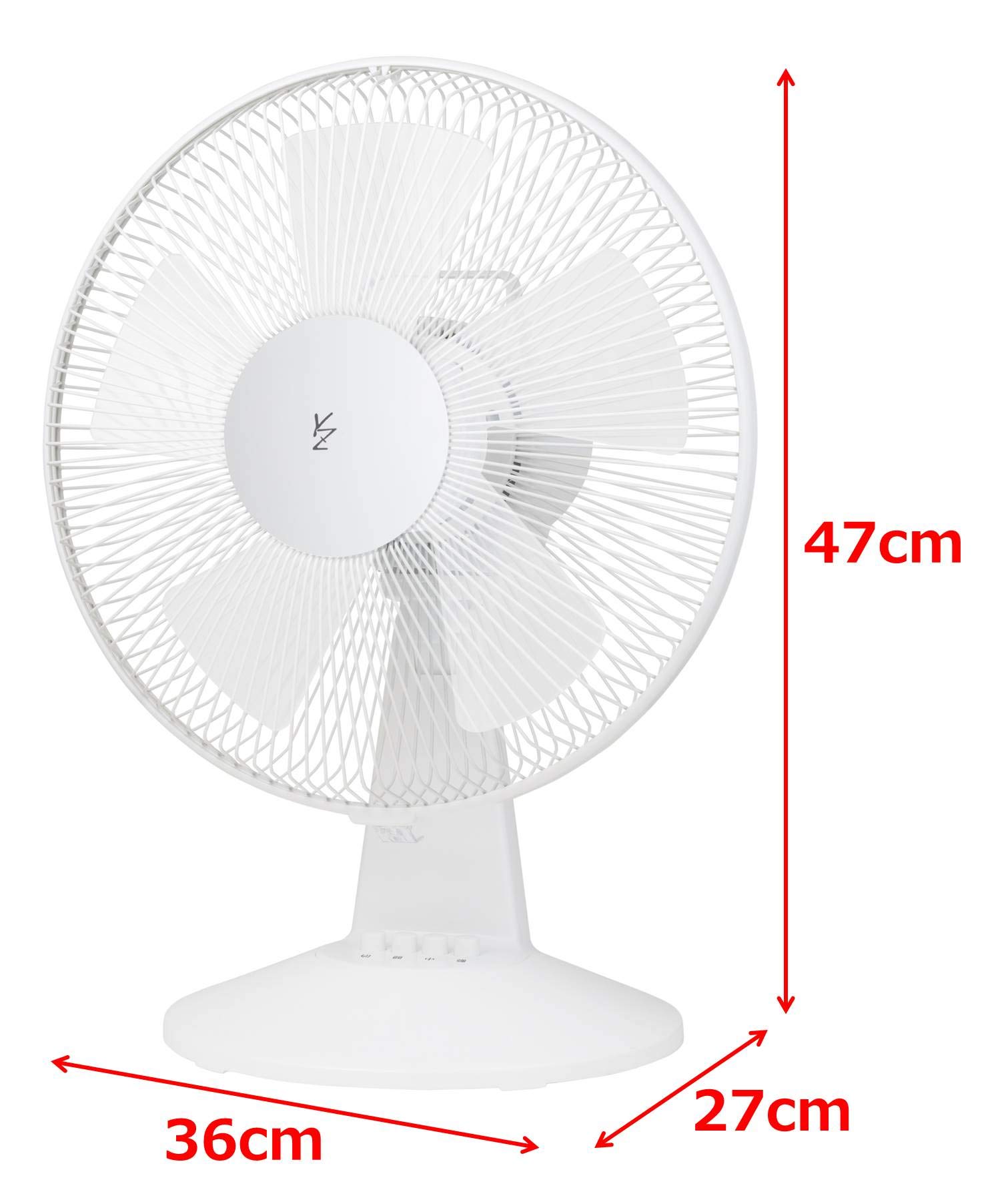 Amazon | [山善] 扇風機 30cm 卓上 押しボタンスイッチ 首振り 風量3