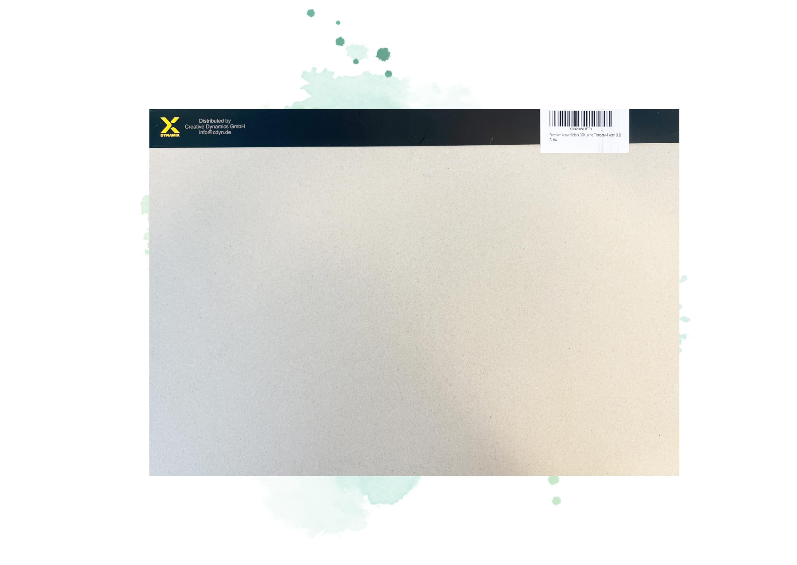 Blocco di carta per acquerello di alta qualità, 300 g/m², 25 pagine, qualità artistica, senza acidi, pressata a freddo, ideale per acquerelli, schizzi e supporti misti (A3, confezione risparmio doppio