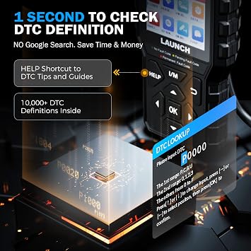 Launch CR529 OBD2 Scanner Diagnostic Tool, Full OBD2 Scanner for Car, Free Lifetime Upd. Check-Egine-Light Code Reader, 5 Years. Backup, Clear Codes, One Click I/M, for DIYers with Cars After 1996