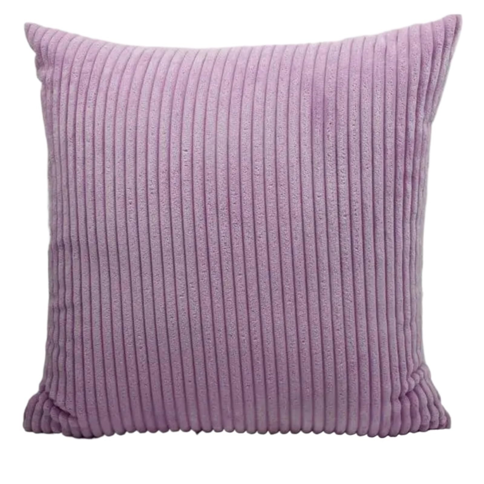 Housse coussin velours côtelé violet 60x60 cm grand modèle canapé et chaise