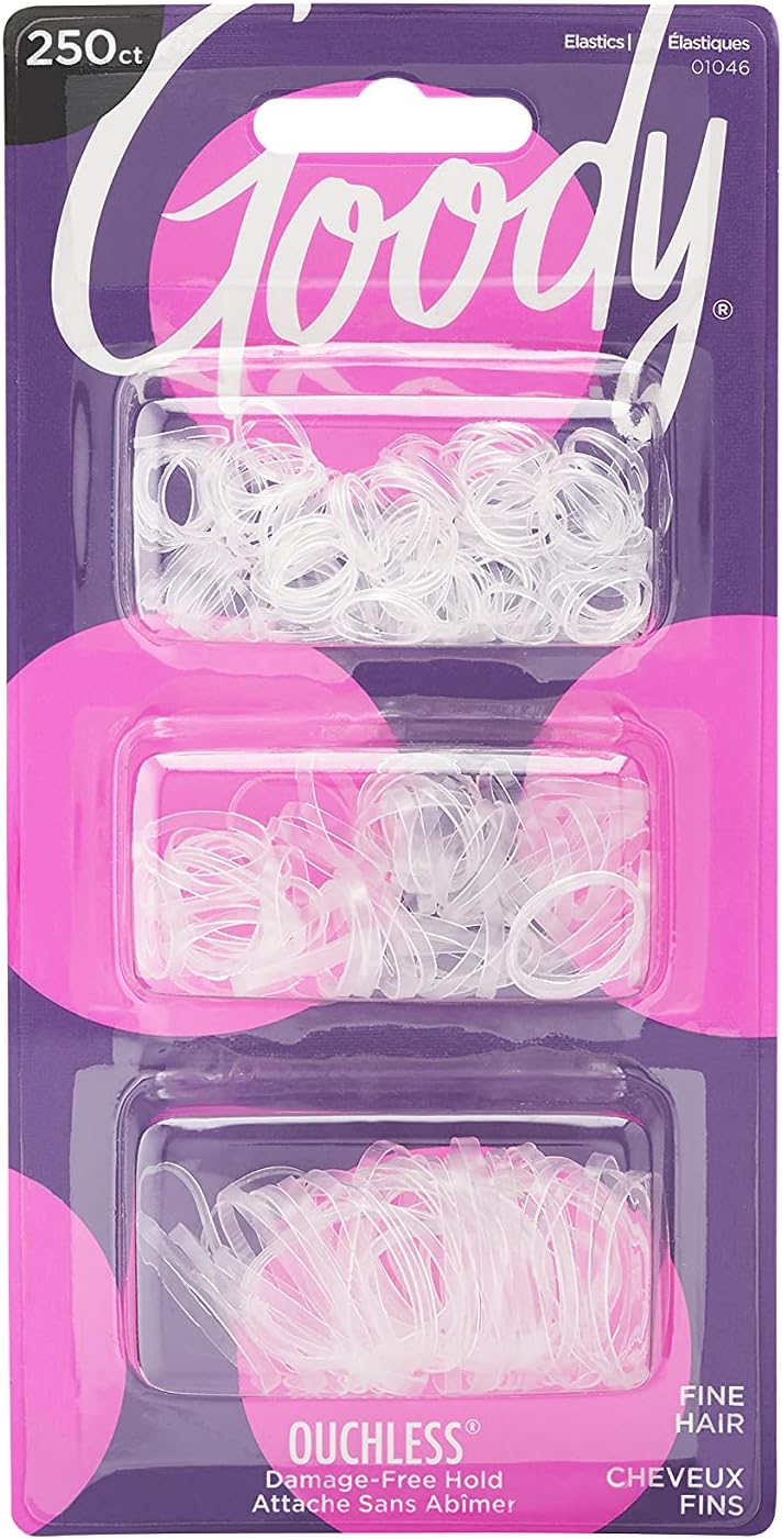 Classics Polybands Hair Elastic, (MultiPack 250 On Clear), (0.649 Ounce) , 2 Count (Pack of 1)