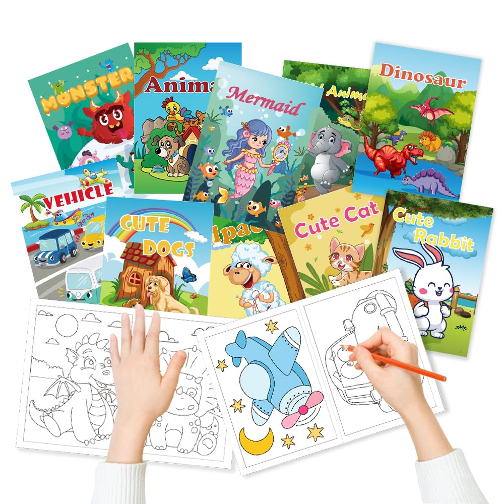 Aannanl 24 Mini Colouring Books for Party Bags,Small Colouring Books for Children Multipack,Kids Activity Packs,Party Favour and Party Bag Filler (24-A) - Image 3