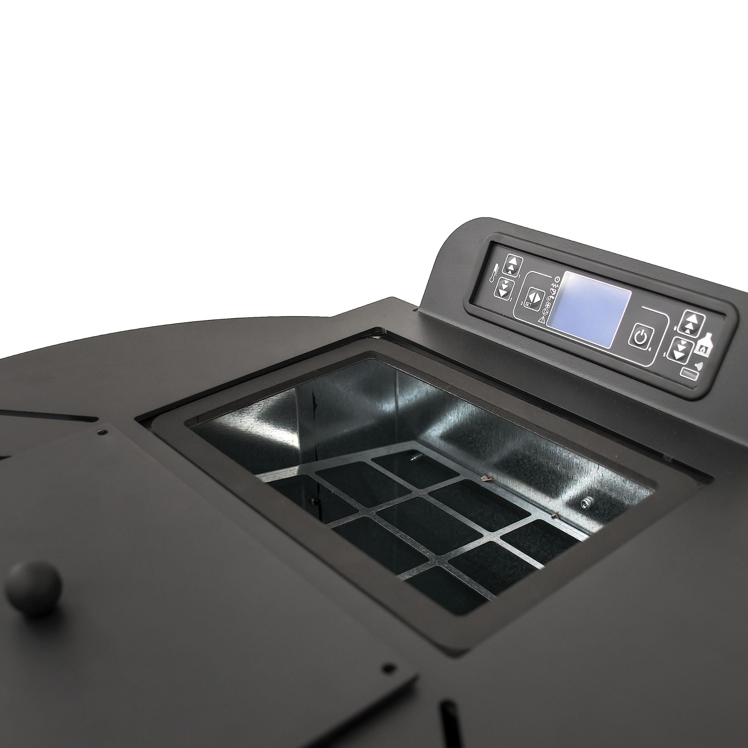STUFE A PELLET ITALIA - Mod. Boston de 14 kW - Eficiencia 89%, calentador 130 m², autonomía 15 H, 5 velocidades, 5 niveles de potencia, programable, garantía 24 meses (negro)