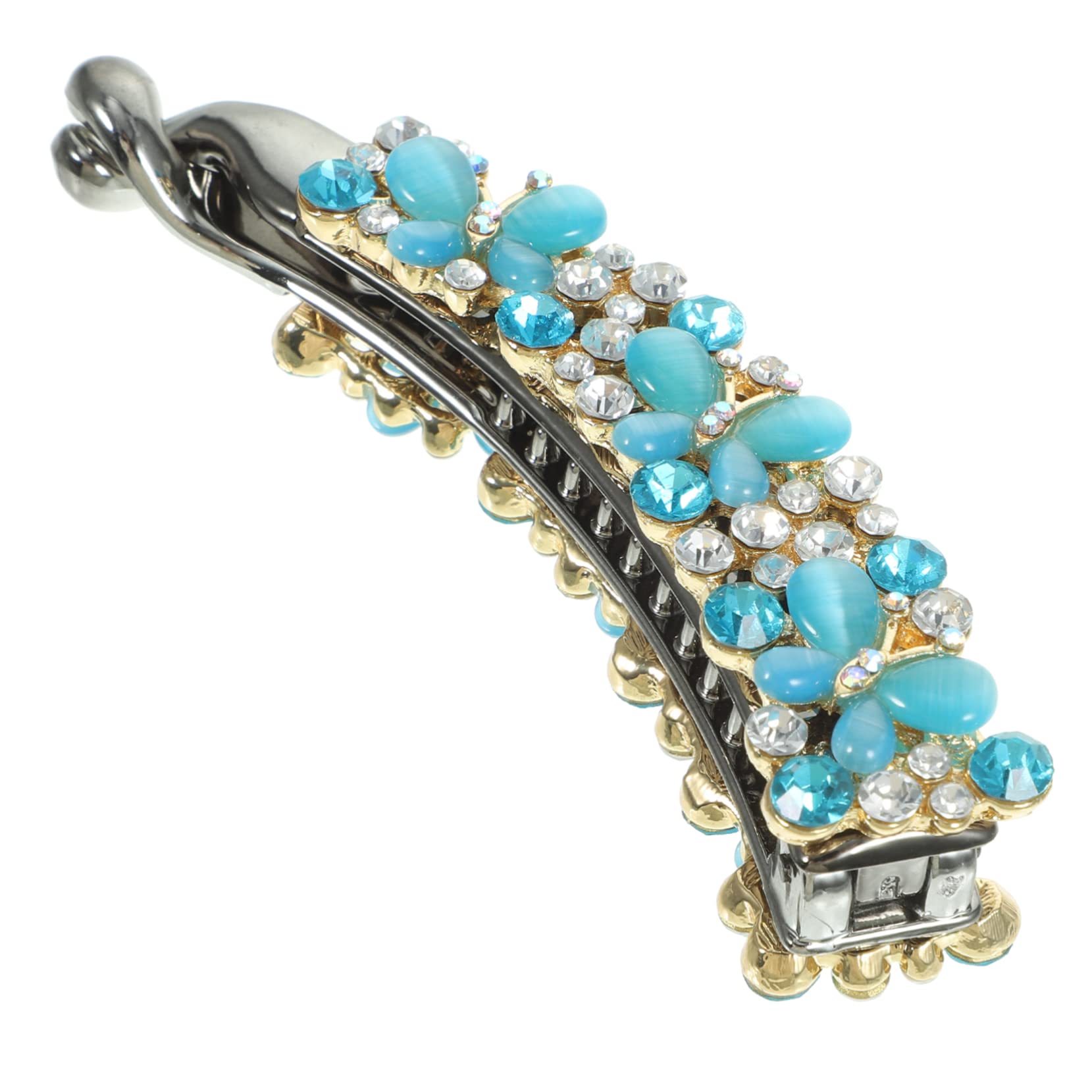 minkissy 5pièces Pince Banane Avec Strass Clip à Cheveux Élégant Pour Femmes Accessoire De Coiffure Pratique Pour Queue De Cheval