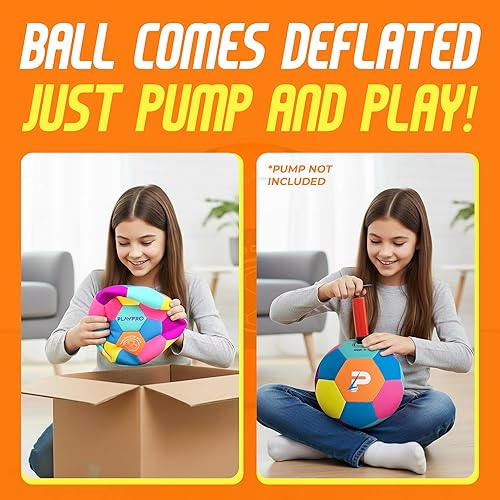 Miniatura 5 de Balón de Entrenamiento de Fútbol para Interior, Tamaño 4 Rosa,Azul,https://www.amazon.com/dp/undefined