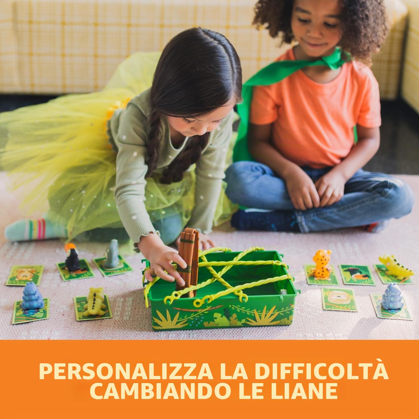 Learning Resources Gioco della Giungla Jungle Rescue The Wrangly Tangly, Giochi della Giungla per Lo Sviluppo delle abilità motorie Fini, per età 3+, per 1 o 2 Giocatori