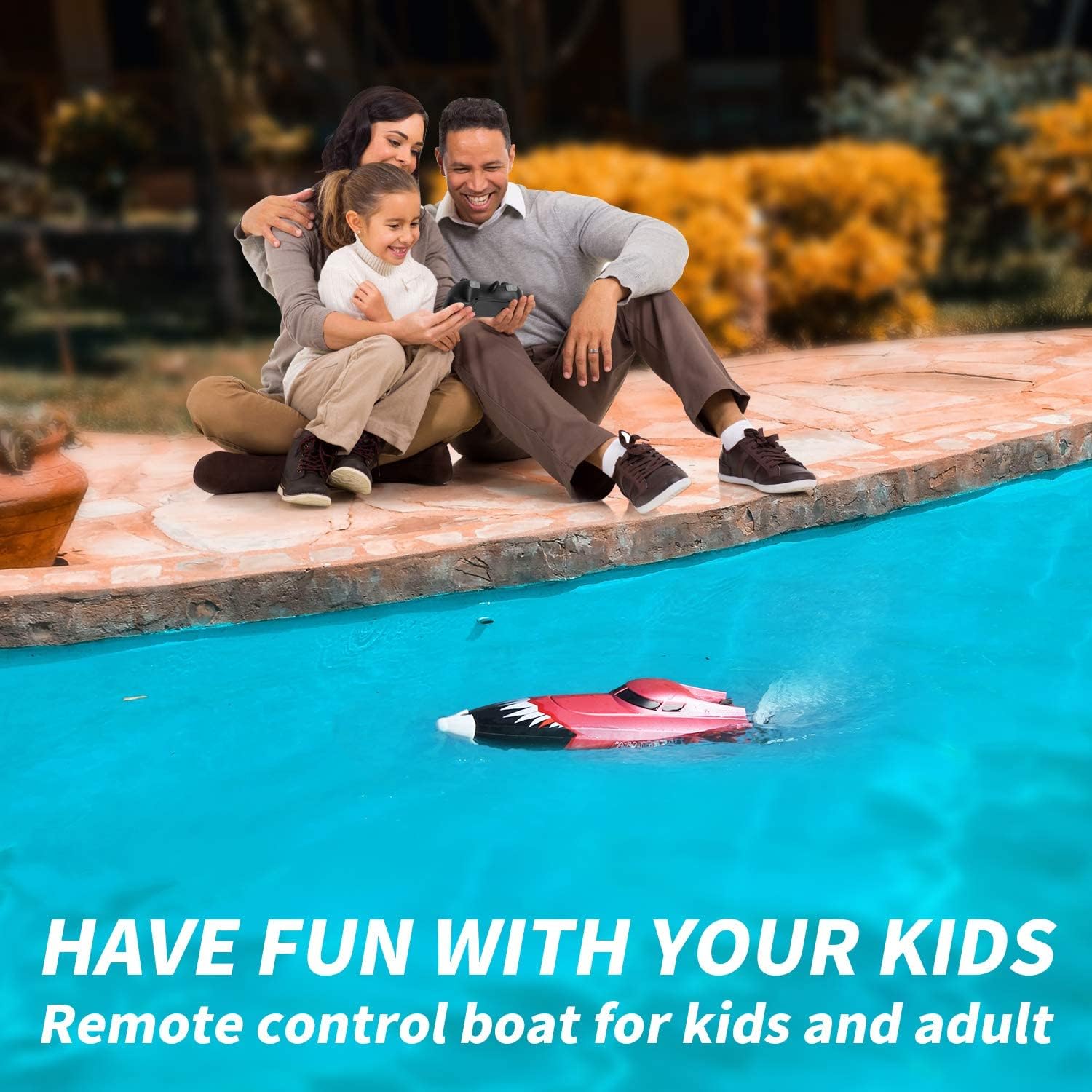 RC Boat for Pools and Lakes Remote Control Boats for Kids Adults 2.4Ghz Radio Controlled Boat 10km/h High Speed Race Boat Toys