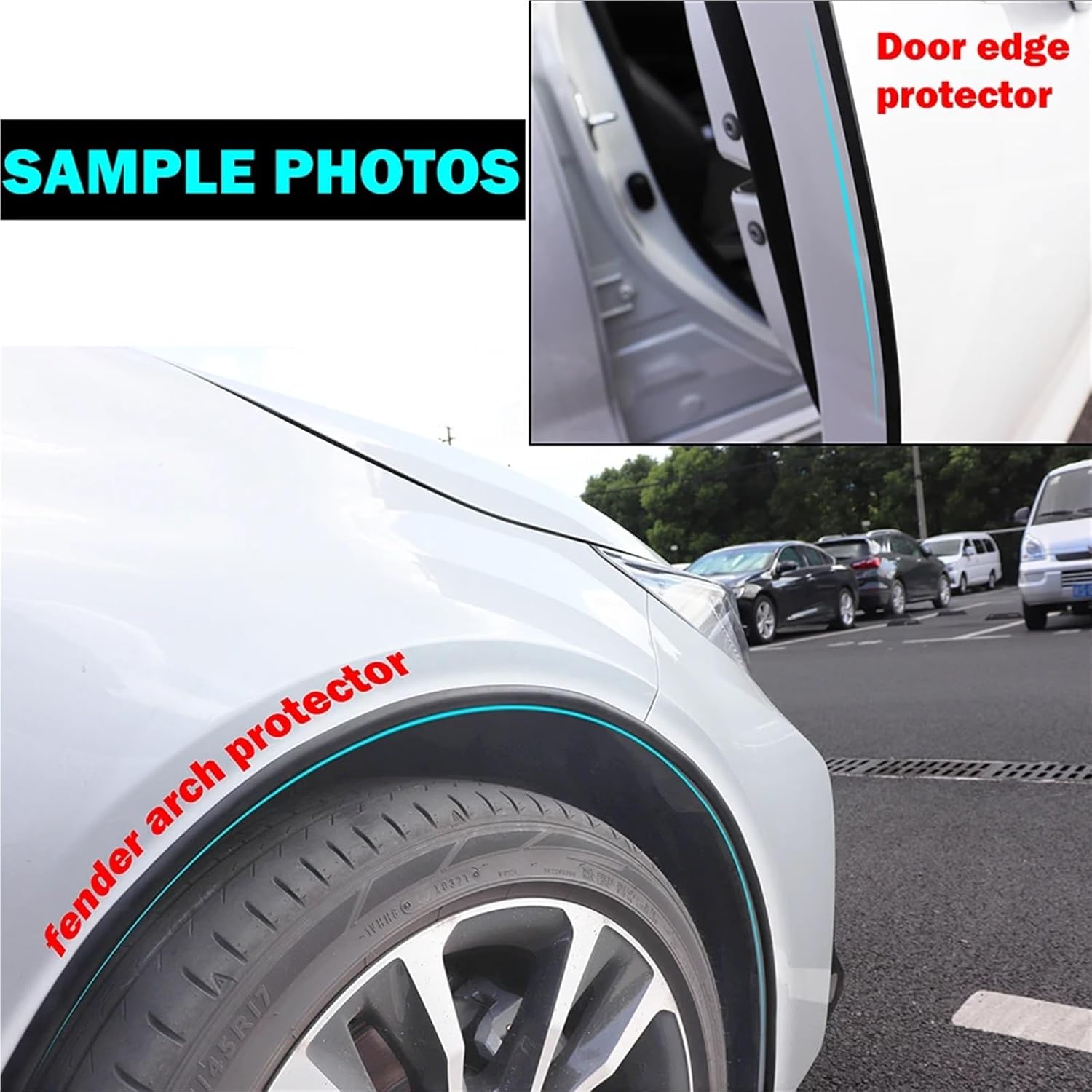 Universal Car Fender Flares Arches Rubber Wing Arch Extension Auto Wheel Lip Body Kit Protector Door Seal Cover Strip Sticker