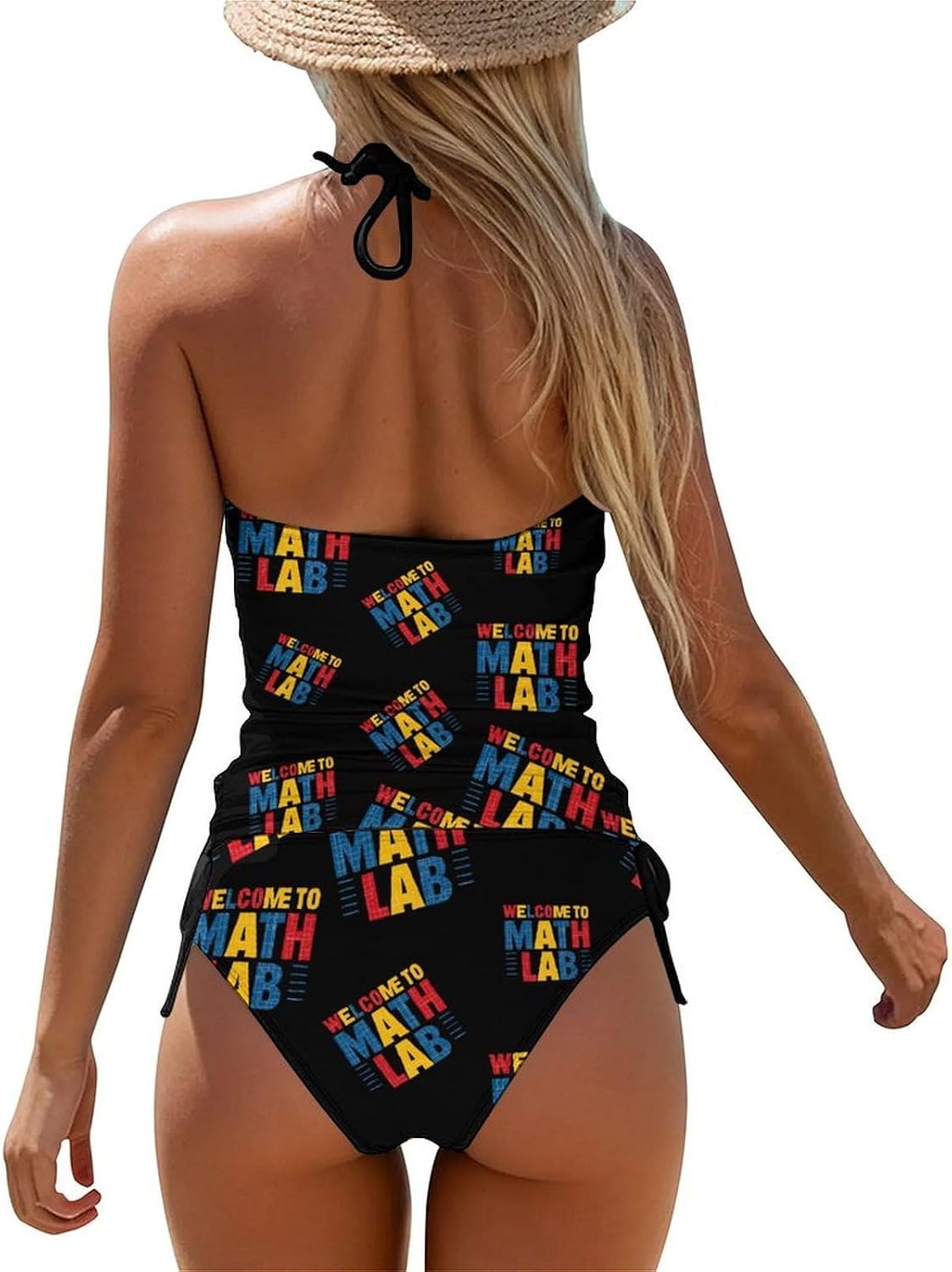 Welcome to Math Lab Women Tankini 2 Piece Swim Bathing Suits | tummy control,high neck top with bottom,swimwear,swimsuits