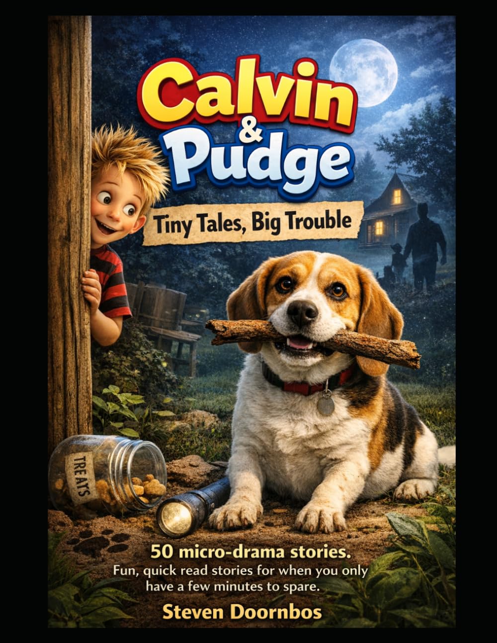 Calvin and Pudge. Tiny Tales, Big Trouble. 50 Micro-Drama Stories: Fun, quick read stories for when you only have a few minutes to spare and share.