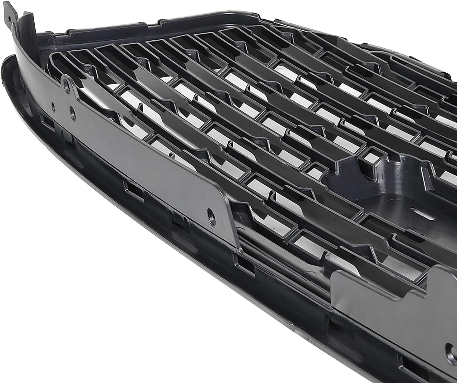 Spec-D Tuning Polished Black Denali Style Mesh Front Hood Grill Grille Compatible with 2015-2020 GMC Yukon/Yukon XL