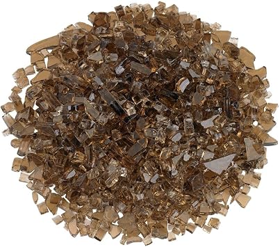 American Fireglass 1/4 Fire Glass | Use in Fireplace, Fire Pits or Bowls | for Natural Gas or Propane Fires | Safe Tempered Glass for Outdoor & Indoor | Copper, 10lb Bag