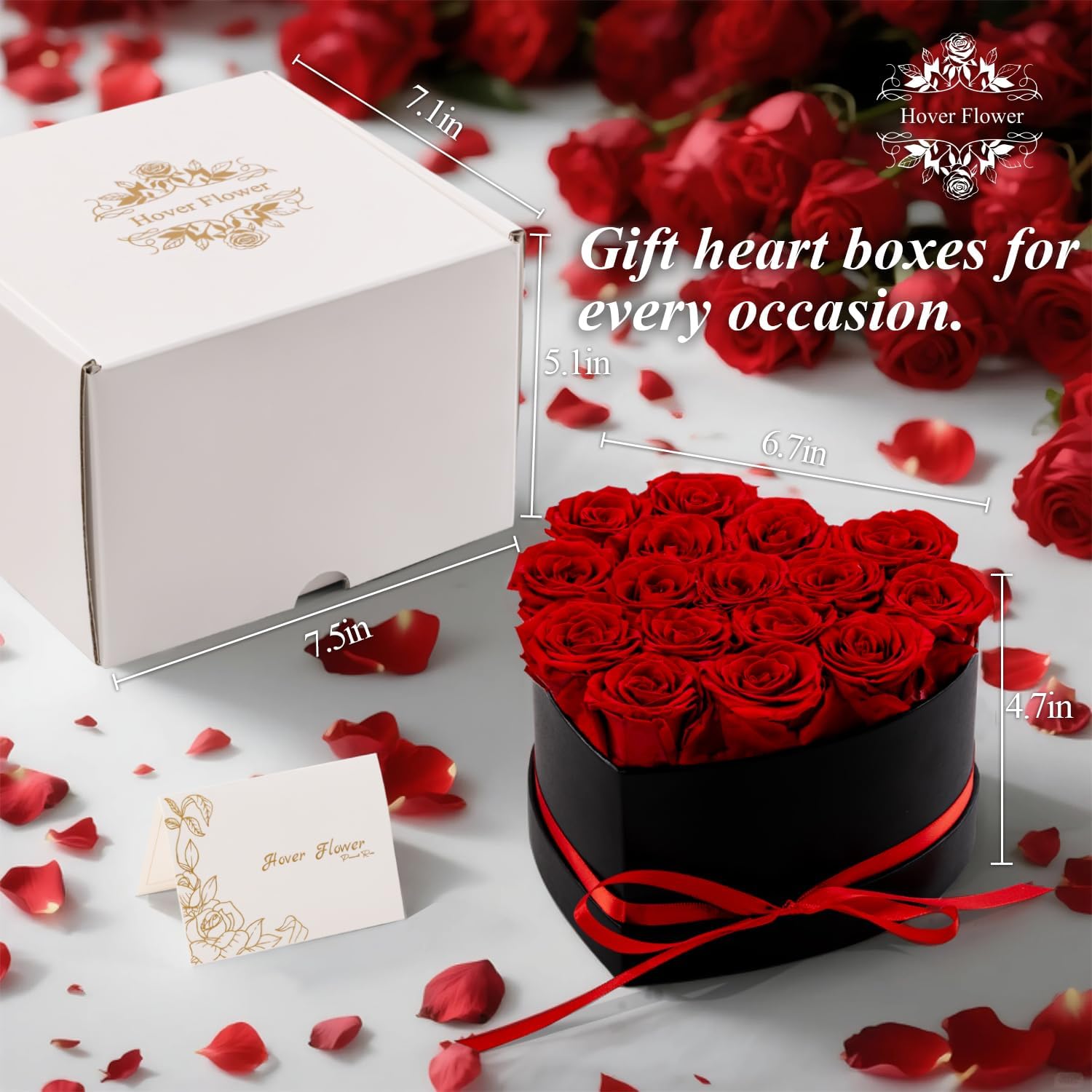 Forver Preserved Roses in a Box, Flowers for Her,Eternal Roses Preserved Flowers for Delivery Prime Birthday, Mothers' Day, Valentine's Day, Christmas (Red, 16 Roses) - Image 2